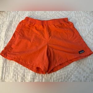 Patagonia Orange Athletic Shorts Lightweight Quick-Drying